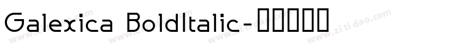 Galexica BoldItalic字体转换